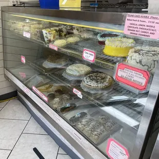 Pies,cakes,and other pastries.