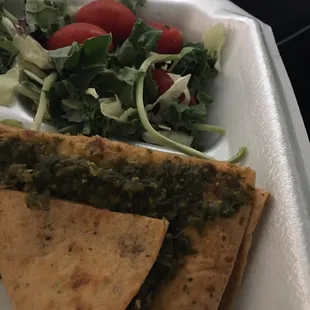 Quesadilla with salad