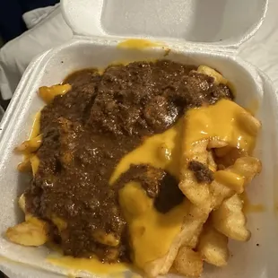 Chili cheese fries (sm)