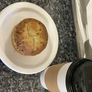 Banana Nut Muffin &amp; Carmel Latte