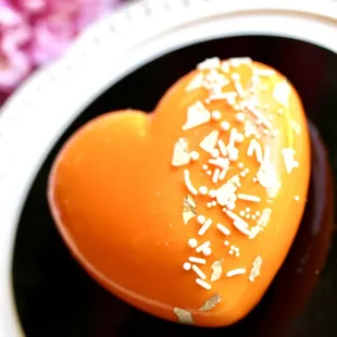 a heart shaped dessert