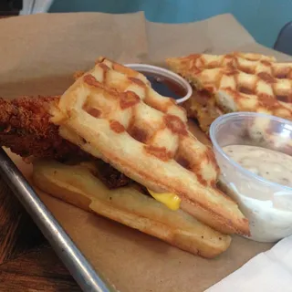 Southern Fried Chicken and Waffles Melt