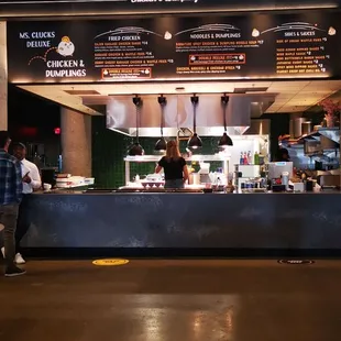 a restaurant counter