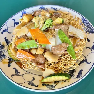Beef pan fried/HK style noodles