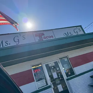 front of business