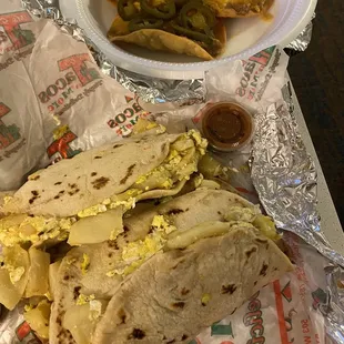 Breakfast tacos and Nachos, hot damn!