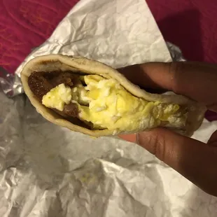 Beans &amp; Egg , Chorizo &amp; Egg