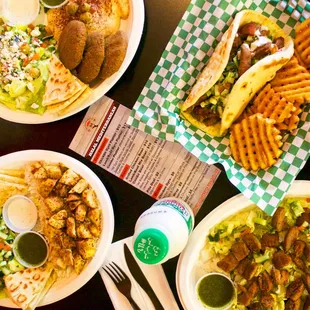 a variety of food items
