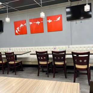 the seating area