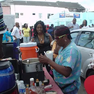 Miss Linda servin' it up