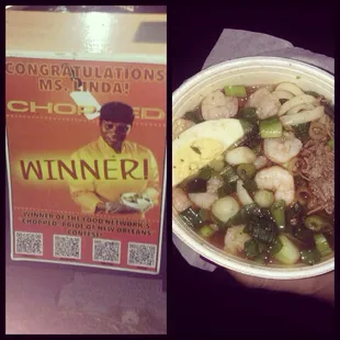 Shrimp and beef Yakamein at the Louisiana Seafood Festival