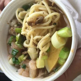 Beef and shrimp from the tomato festival