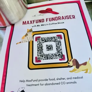 Supports local Maxfund pet nonprofit