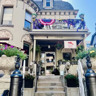 Logan street entrance. There is parking in the back too