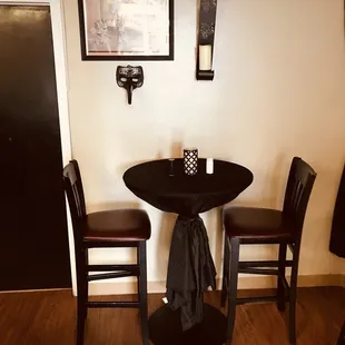 a table and chairs