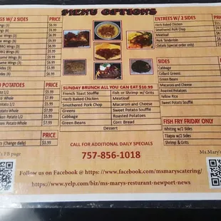 This is the menu. They are very pricey.