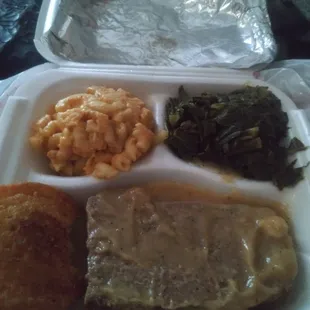 Meatloaf Collards Macaroni