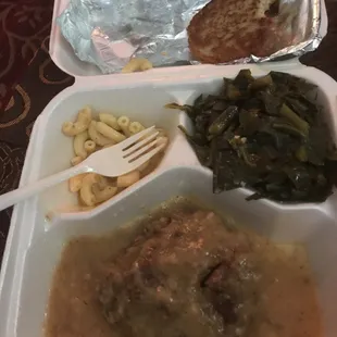 Will not be back!! The Mac and cheese had no cheese, collards were ok,meat was cold and tasted old!