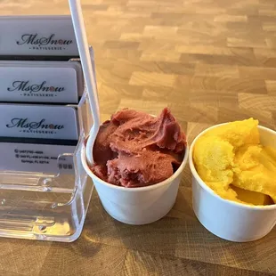 Gelato - raspberry and mango