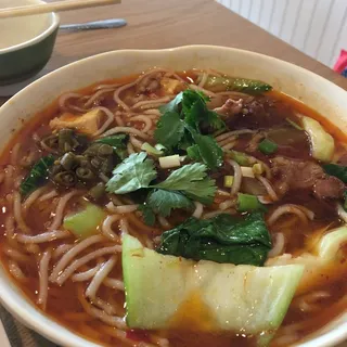 Spicy Beef Rice Noodle Soup