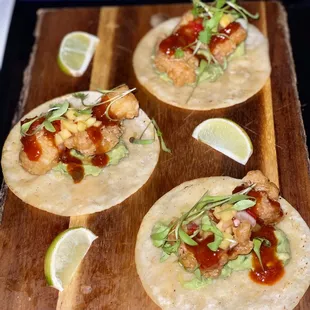 Korean Street Tacos -- Shrimp