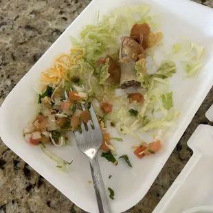 Toothpick in the rolled taco