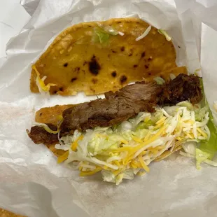 a taco and a tortilla