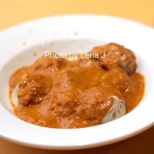 Chicken Jhol Momos ($11)