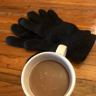 Gloves and cocoa