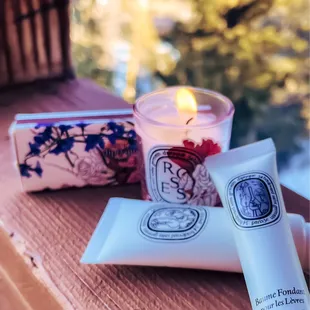 Even in the woods, ladies we still need our "self care" products!!