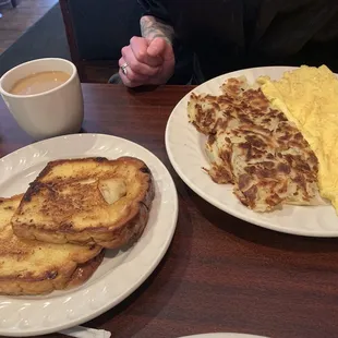 Cheese Omelette with Cinnamon Raisin French Toast