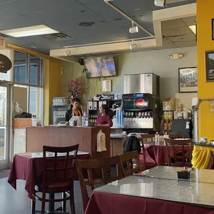 the interior of the restaurant