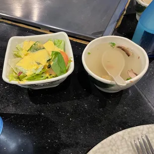 Soup and salad