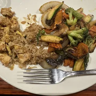 Veggies and fried rice... soooooo good!!!