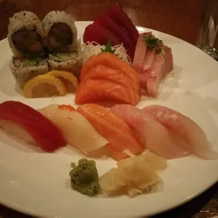 Sushi and sashimi sampler.