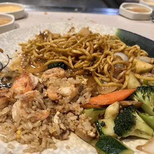 Shrimp Hibachi Dinner - ate some before photo