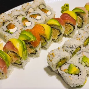 sashimi, sushi, sushi and sashimi, food