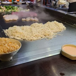 Noodles in the making
