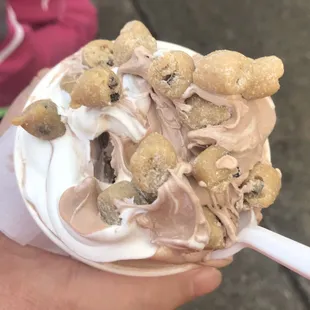 Cookie Dough Flurry with twist ice cream