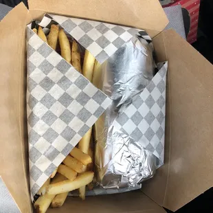 a box of french fries