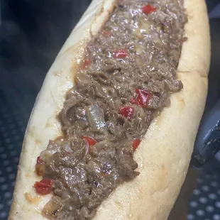 12inch cheesesteak with provolone cheese