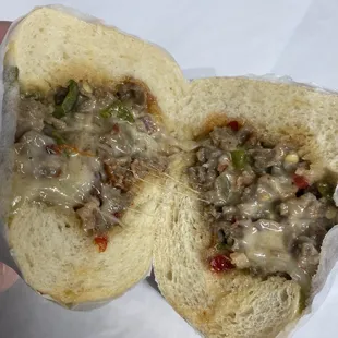 Jalapeño popper cheesesteak with provolone