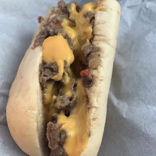 Cheesesteak with cheese wiz is ESSENTIAL!