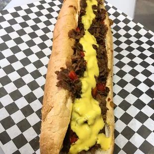 11.5 inches and a 1/2 pound Beef - Whole Cheesesteak with House-made Whiz