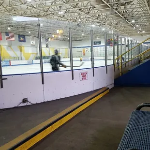 View of the rink. You can watch from here if you want, which is nice.