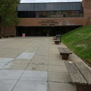 Front enterance to the ice rink.