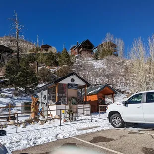 A bit down from the cabin