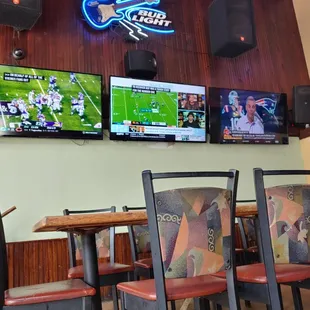 televisions on the wall