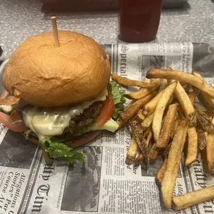 Mushroom Swiss Burger