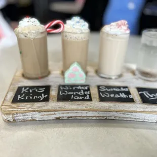 Christmas flavor Flights